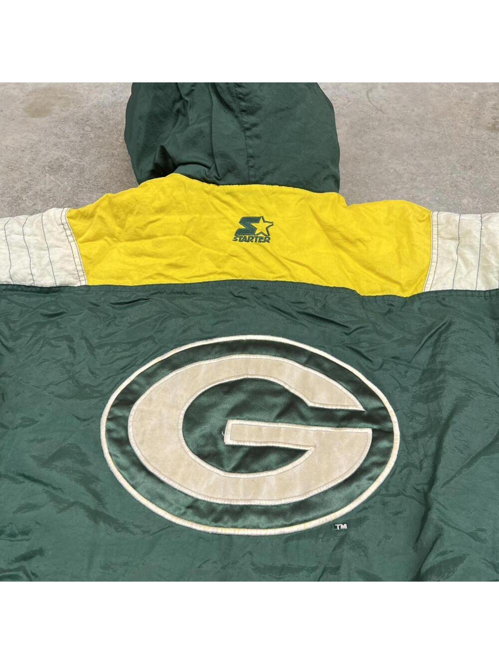 vintage green bay packers starter quarter zip puffer jacket size large - Picture 7 of 7